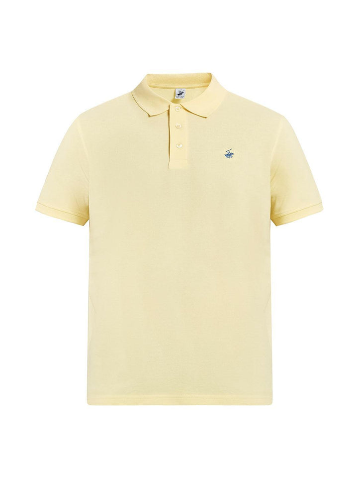 Beverly Hills Polo Club UK-MODERN SLIM FIT POLO SHIRT BROKEN YELLOW