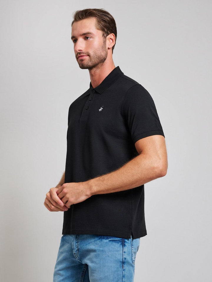 Beverly Hills Polo Club UK-MODERN SLIM FIT POLO SHIRT CLUB BLACK