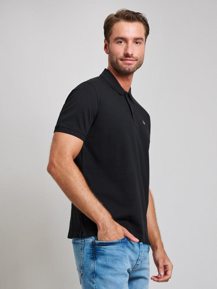 Beverly Hills Polo Club UK-MODERN SLIM FIT POLO SHIRT CLUB BLACK