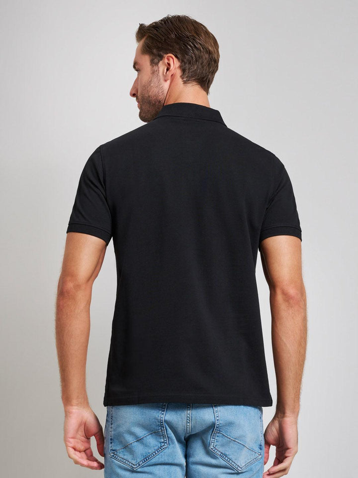 Beverly Hills Polo Club UK-MODERN SLIM FIT POLO SHIRT CLUB BLACK