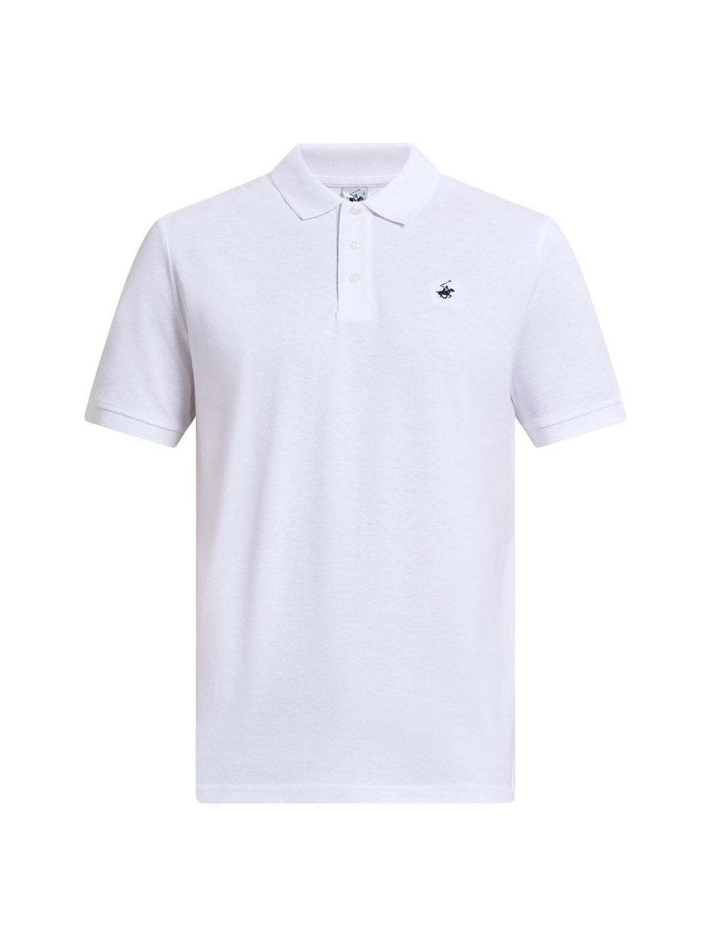 Beverly Hills Polo Club UK-MODERN SLIM FIT POLO SHIRT GHOST WHITE