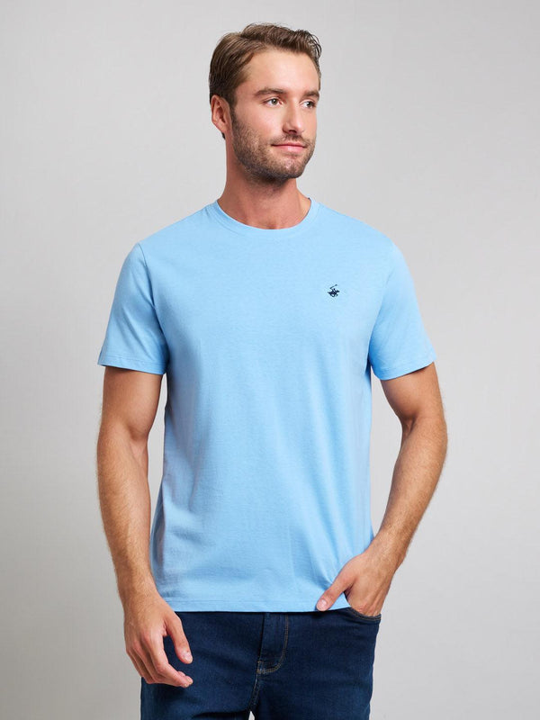 Beverly Hills Polo Club UK-MODERN SLIM FIT T-SHIRT BREEZE BLUE