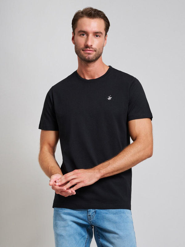Beverly Hills Polo Club UK-MODERN SLIM FIT T-SHIRT CLUB BLACK
