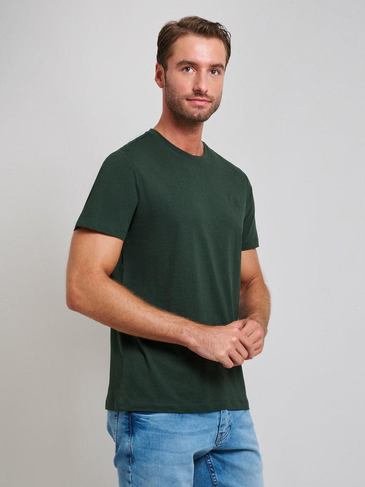 Beverly Hills Polo Club UK-MODERN SLIM FIT T-SHIRT DARK FOREST GREEN