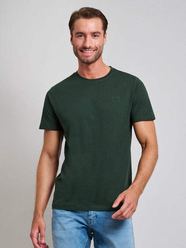 Beverly Hills Polo Club UK-MODERN SLIM FIT T-SHIRT DARK FOREST GREEN