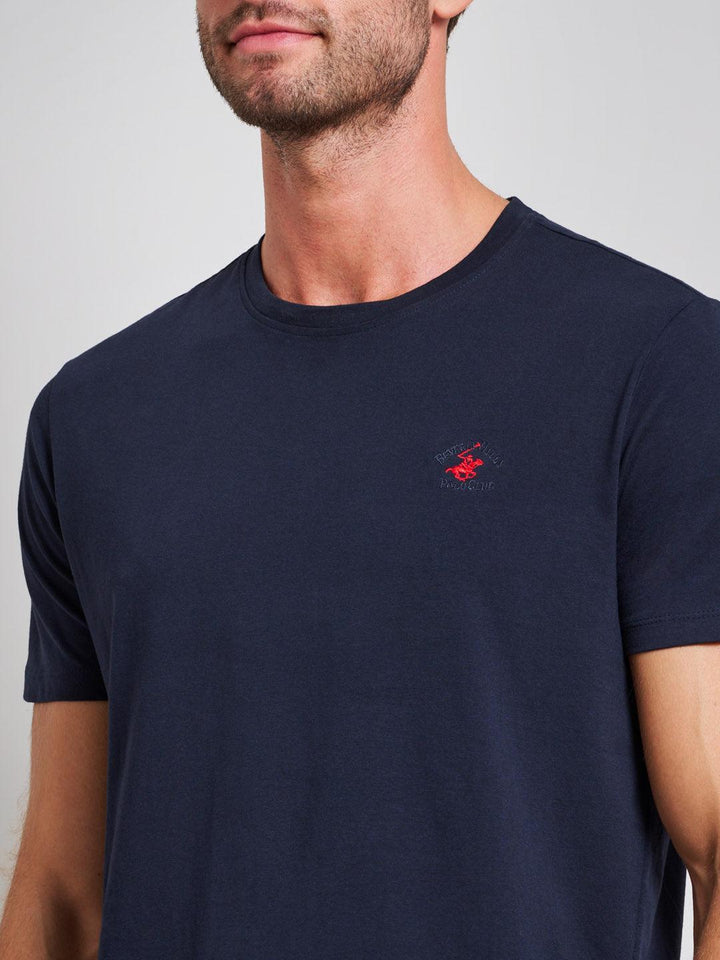 Beverly Hills Polo Club UK-MODERN SLIM FIT T-SHIRT DARK NAVY