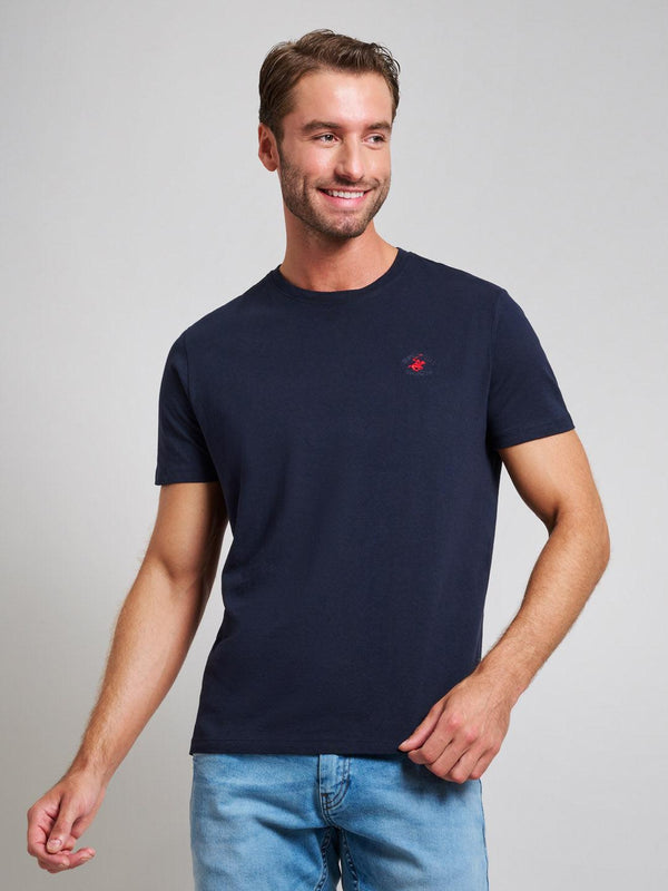 Beverly Hills Polo Club UK-MODERN SLIM FIT T-SHIRT DARK NAVY