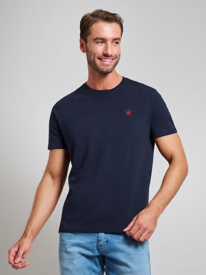 Beverly Hills Polo Club UK-MODERN SLIM FIT T-SHIRT DARK NAVY