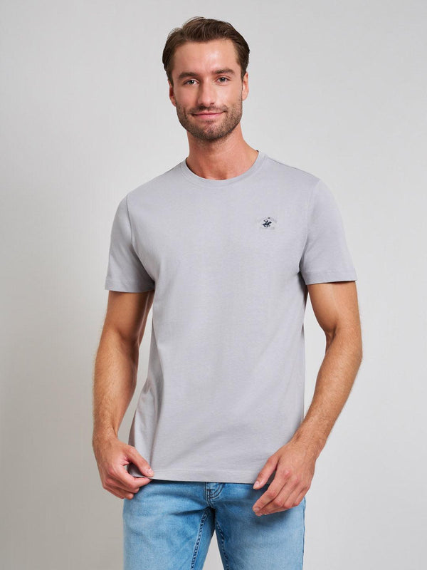 Beverly Hills Polo Club UK-MODERN SLIM FIT T-SHIRT PEARL GREY