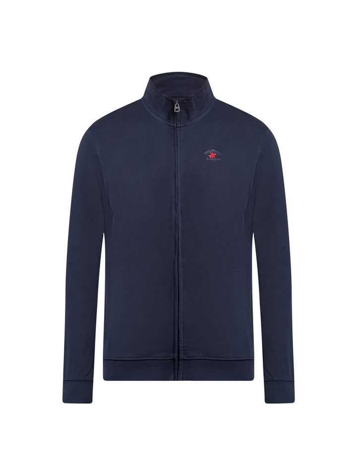 Beverly Hills Polo Club UK-MODERN SLIM FIT ZIP SWEAT DARK NAVY