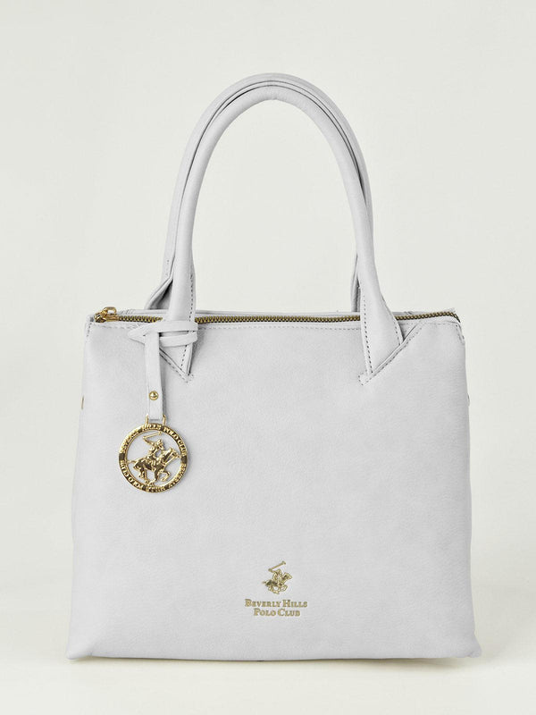 Beverly Hills Polo Club UK-PENDANT HAND BAG WHITE