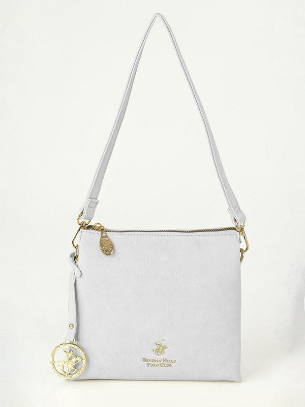 Beverly Hills Polo Club UK-PENDANT SHOULDER BAG WHITE
