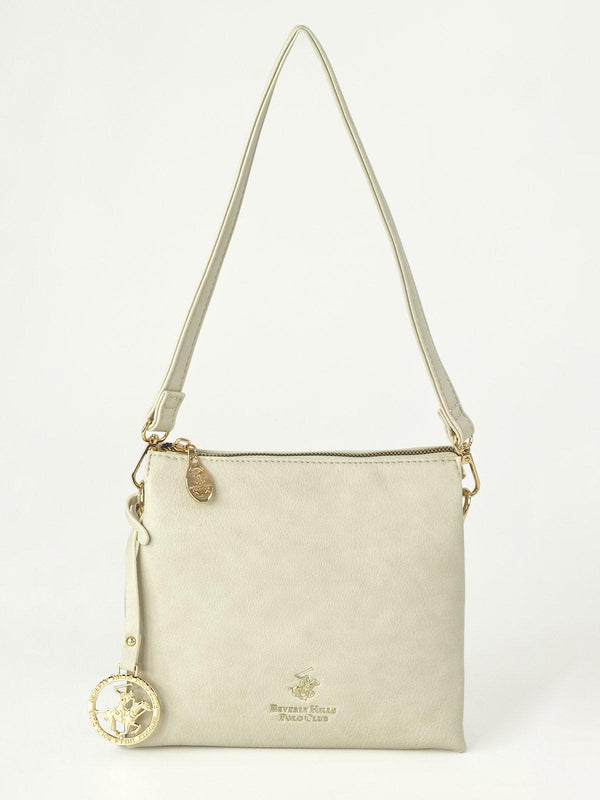Beverly Hills Polo Club UK-PENDANT SHOULDER BAG WINTER WHITE