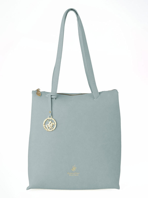 Beverly Hills Polo Club UK-PENDANT TOTE BAG AZZURRO BLUE