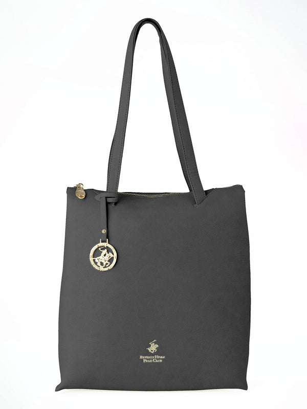 Beverly Hills Polo Club UK-PENDANT TOTE BAG BLACK