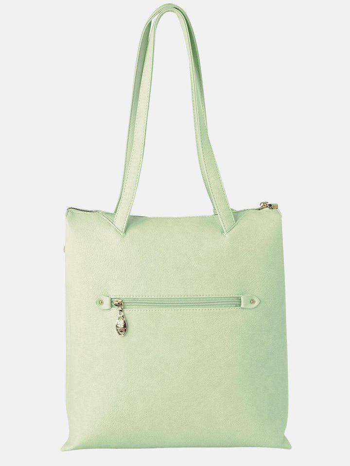 Beverly Hills Polo Club UK-PENDANT TOTE BAG PISTACHIO