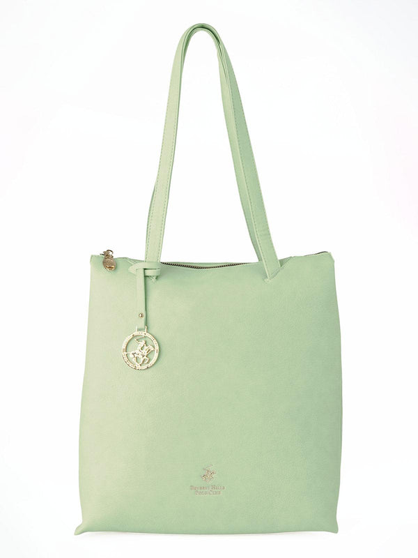 Beverly Hills Polo Club UK-PENDANT TOTE BAG PISTACHIO