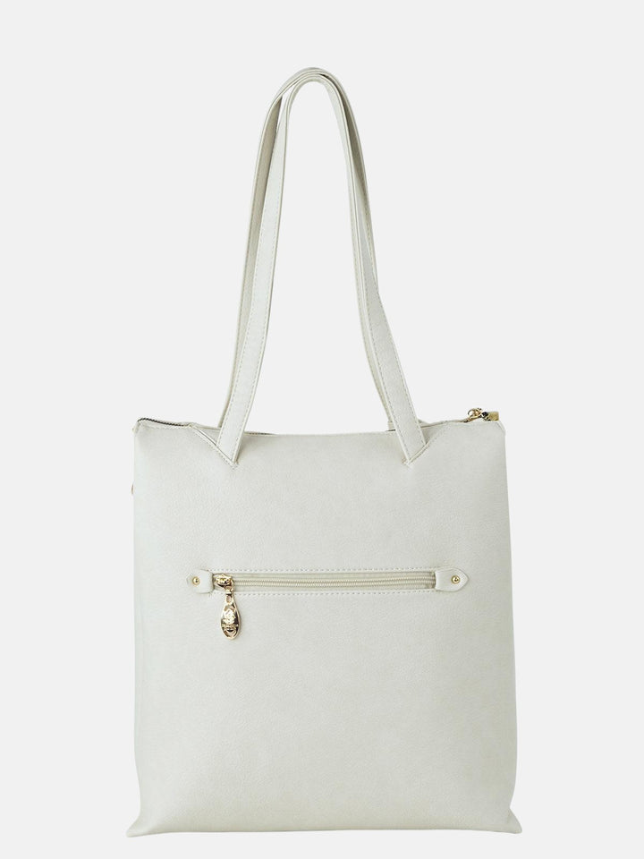 Beverly Hills Polo Club UK-PENDANT TOTE BAG WINTER WHITE