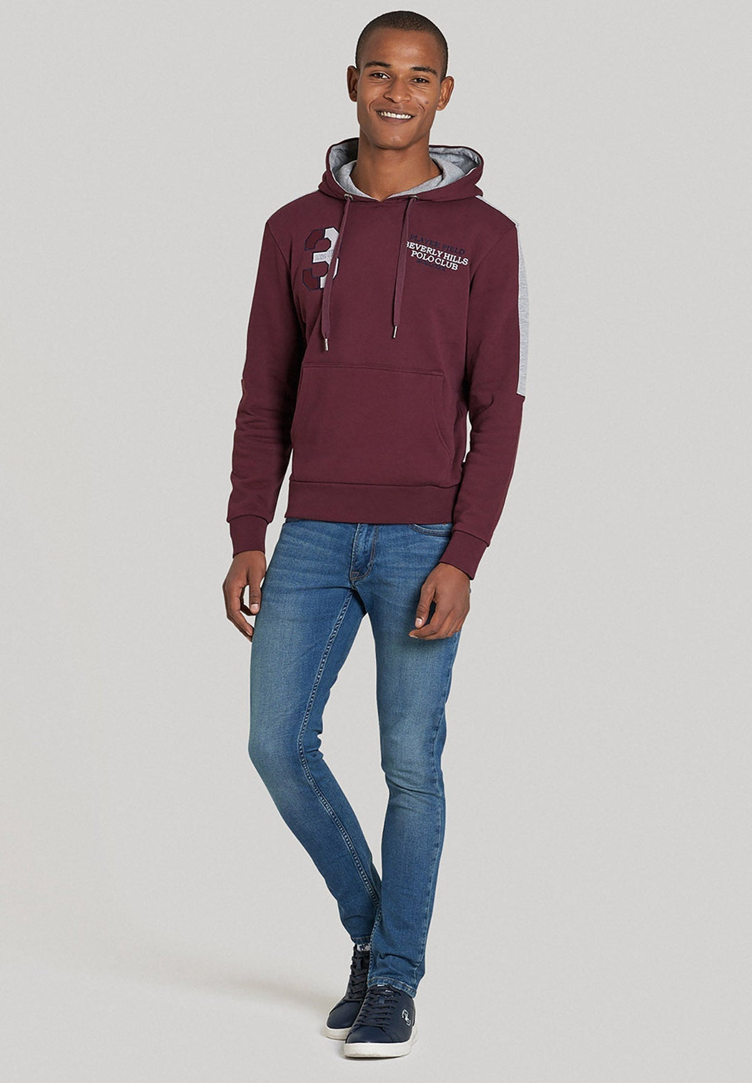 Beverly Hills Polo Club UK-PLAYER FIELD HOODIE BORDEAUX