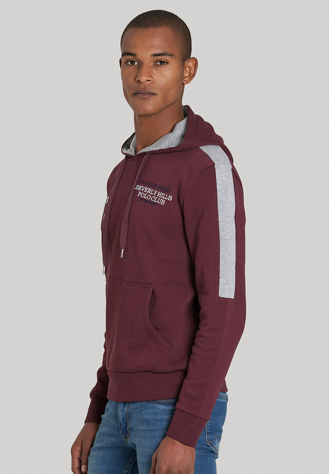 Beverly Hills Polo Club UK-PLAYER FIELD HOODIE BORDEAUX