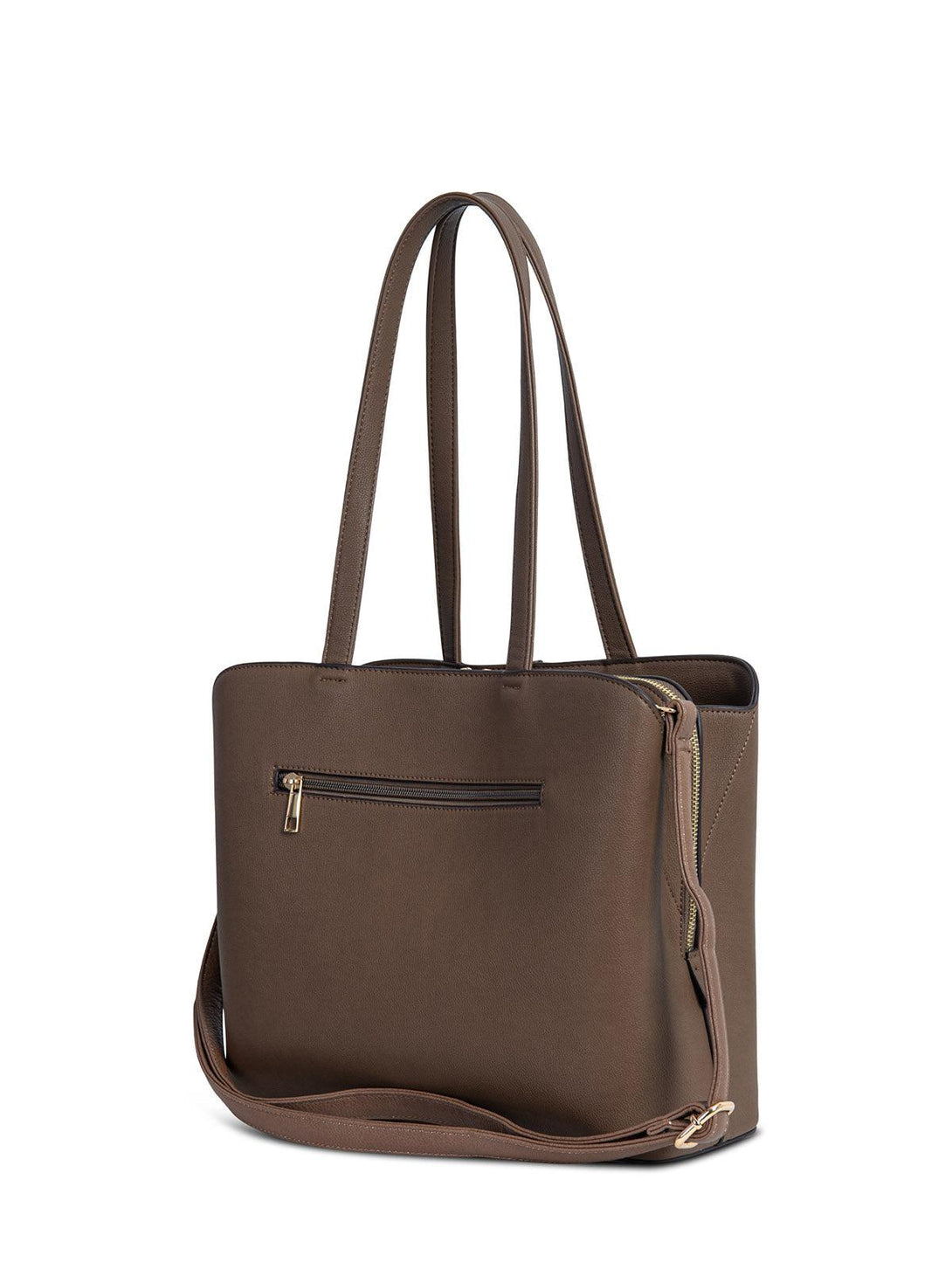 Beverly Hills Polo Club UK-POLISHED PADLOCK HANDBAG TAUPE