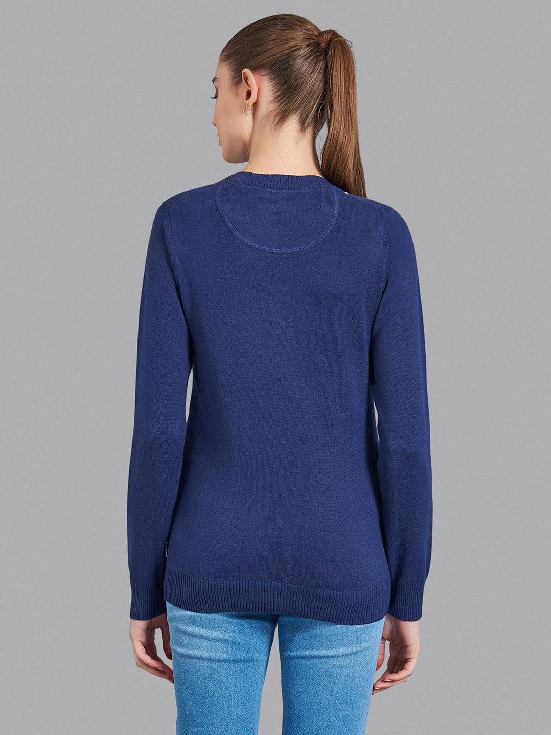 Beverly Hills Polo Club UK-POLKA DOT ESSENTIAL SWEATER TRUE NAVY