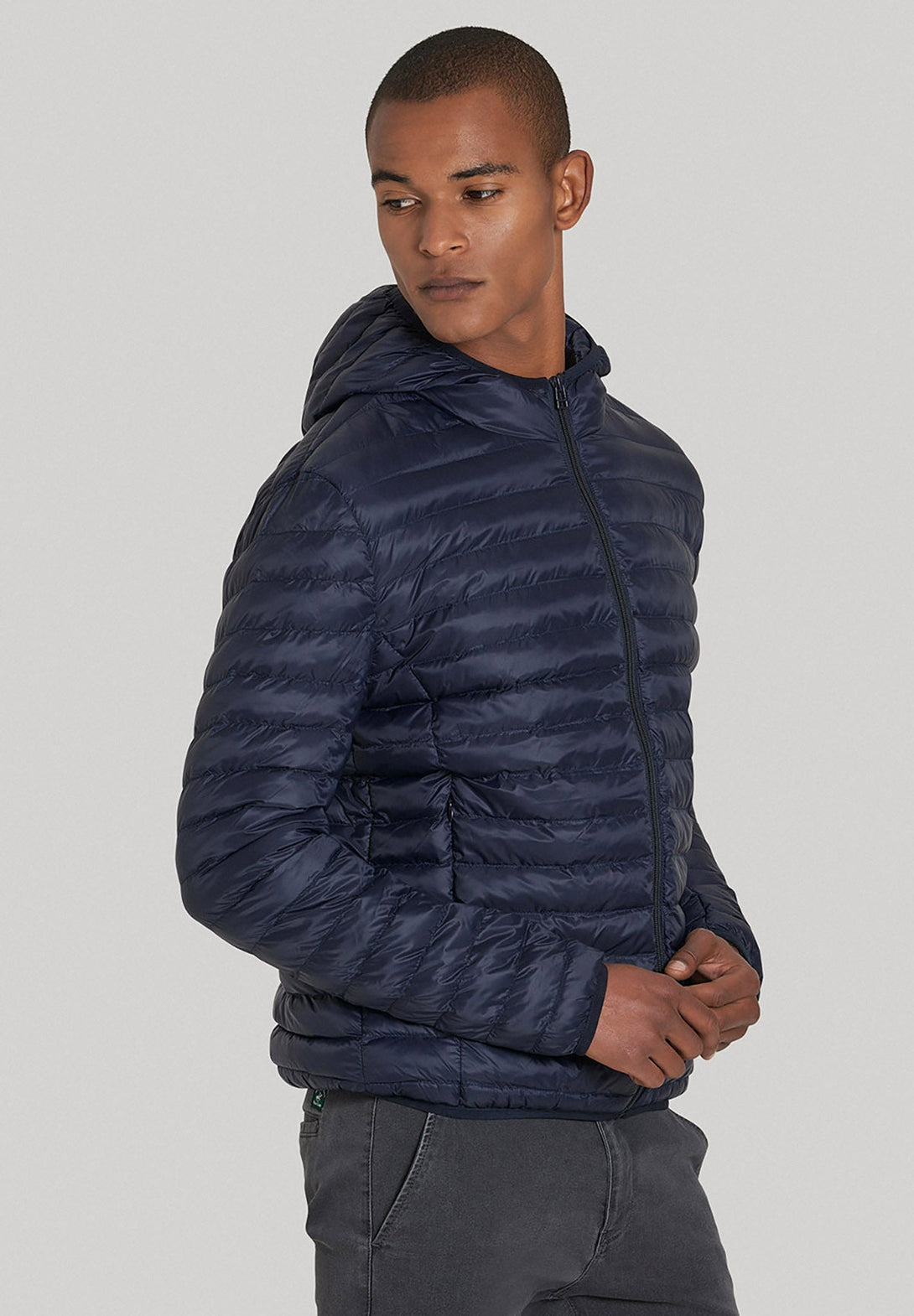 Beverly Hills Polo Club UK-POLO CLUB HOODED DOWN JACKET NAVY