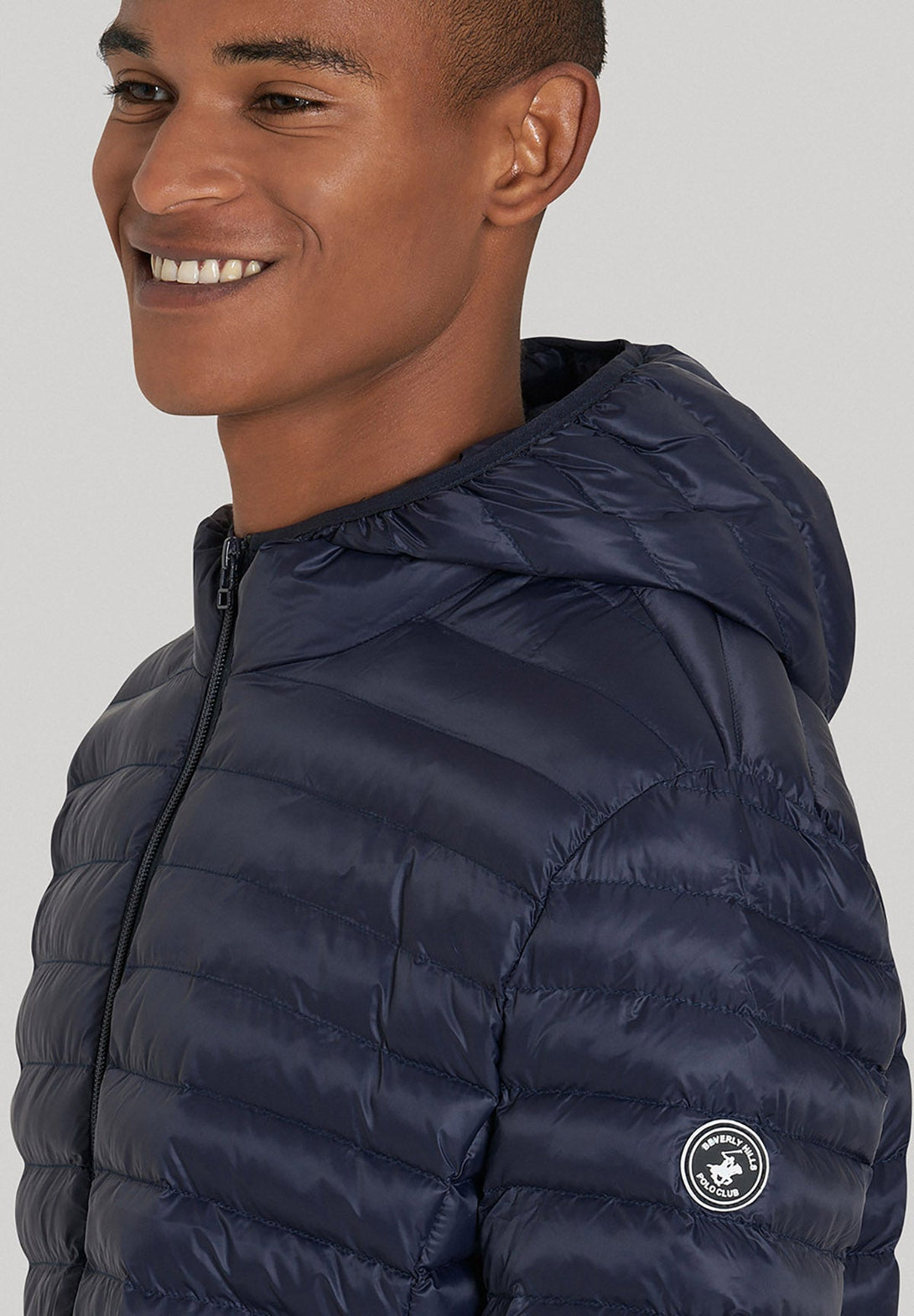 Beverly Hills Polo Club UK-POLO CLUB HOODED DOWN JACKET NAVY