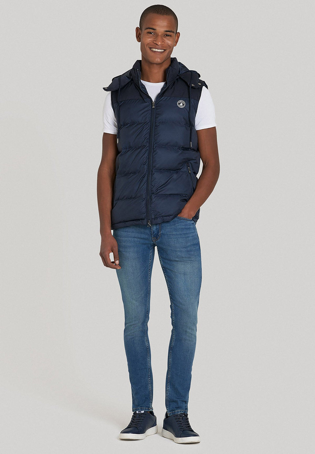 Beverly Hills Polo Club UK-POLO CLUB HOODED GILET NAVY