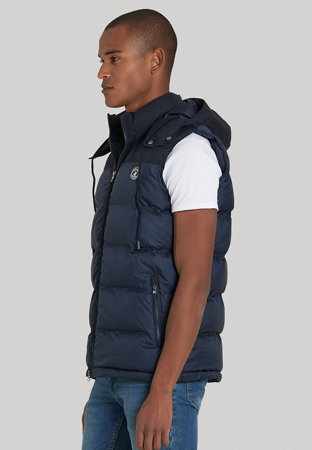 Beverly Hills Polo Club UK-POLO CLUB HOODED GILET NAVY