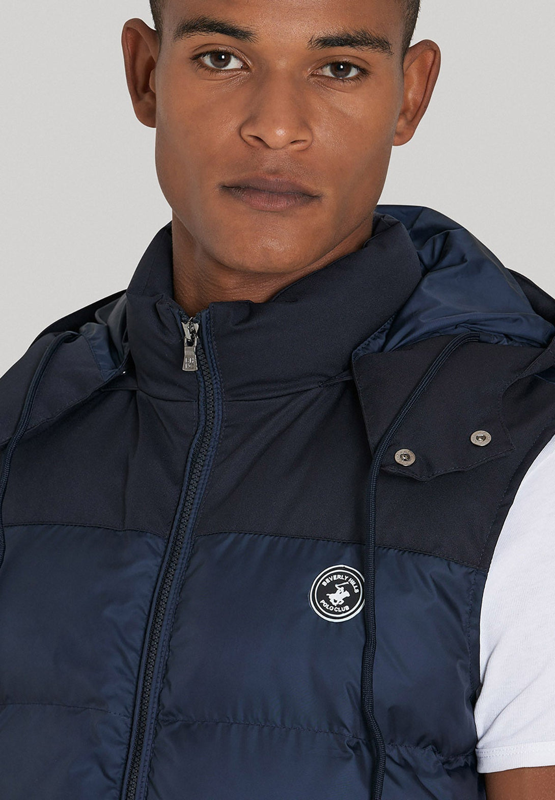 Beverly Hills Polo Club UK-POLO CLUB HOODED GILET NAVY