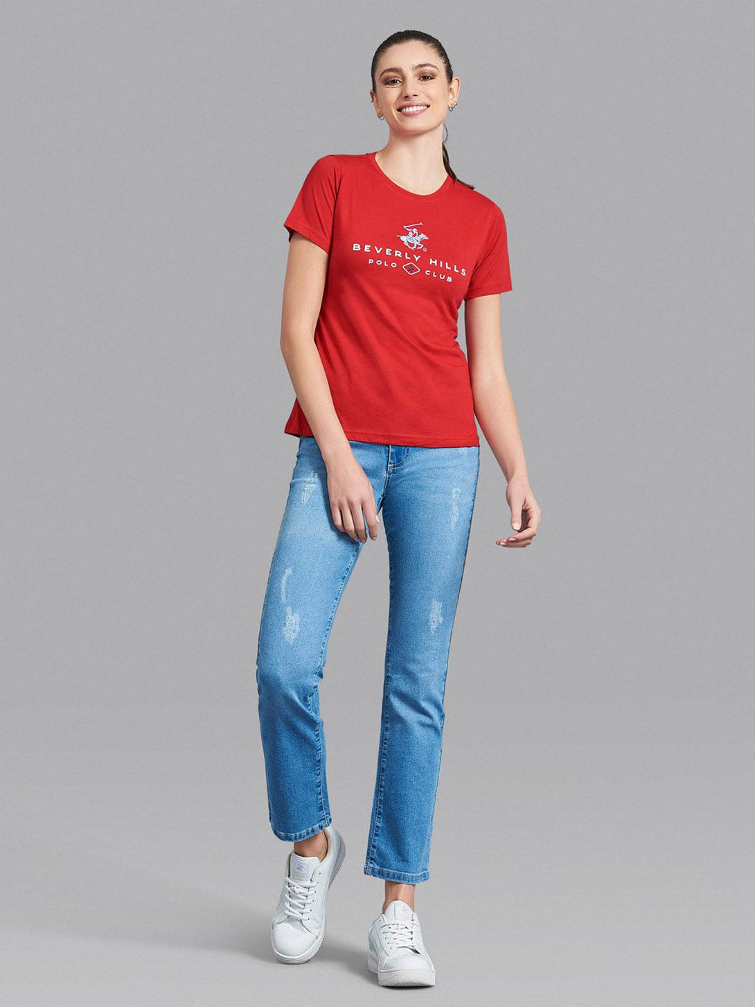 Beverly Hills Polo Club UK-POLO CLUB T-SHIRT AA RED