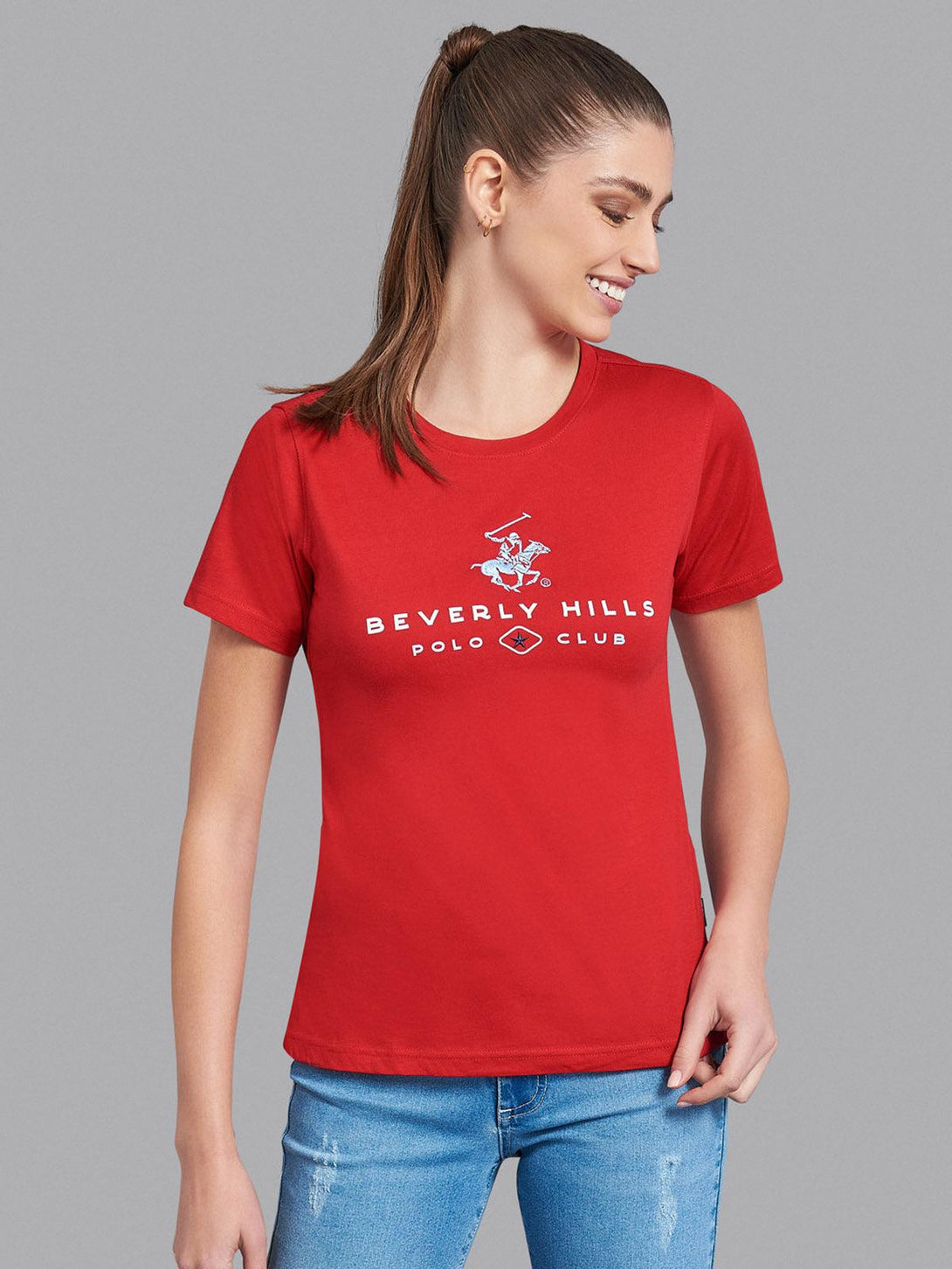 Beverly Hills Polo Club UK-POLO CLUB T-SHIRT AA RED