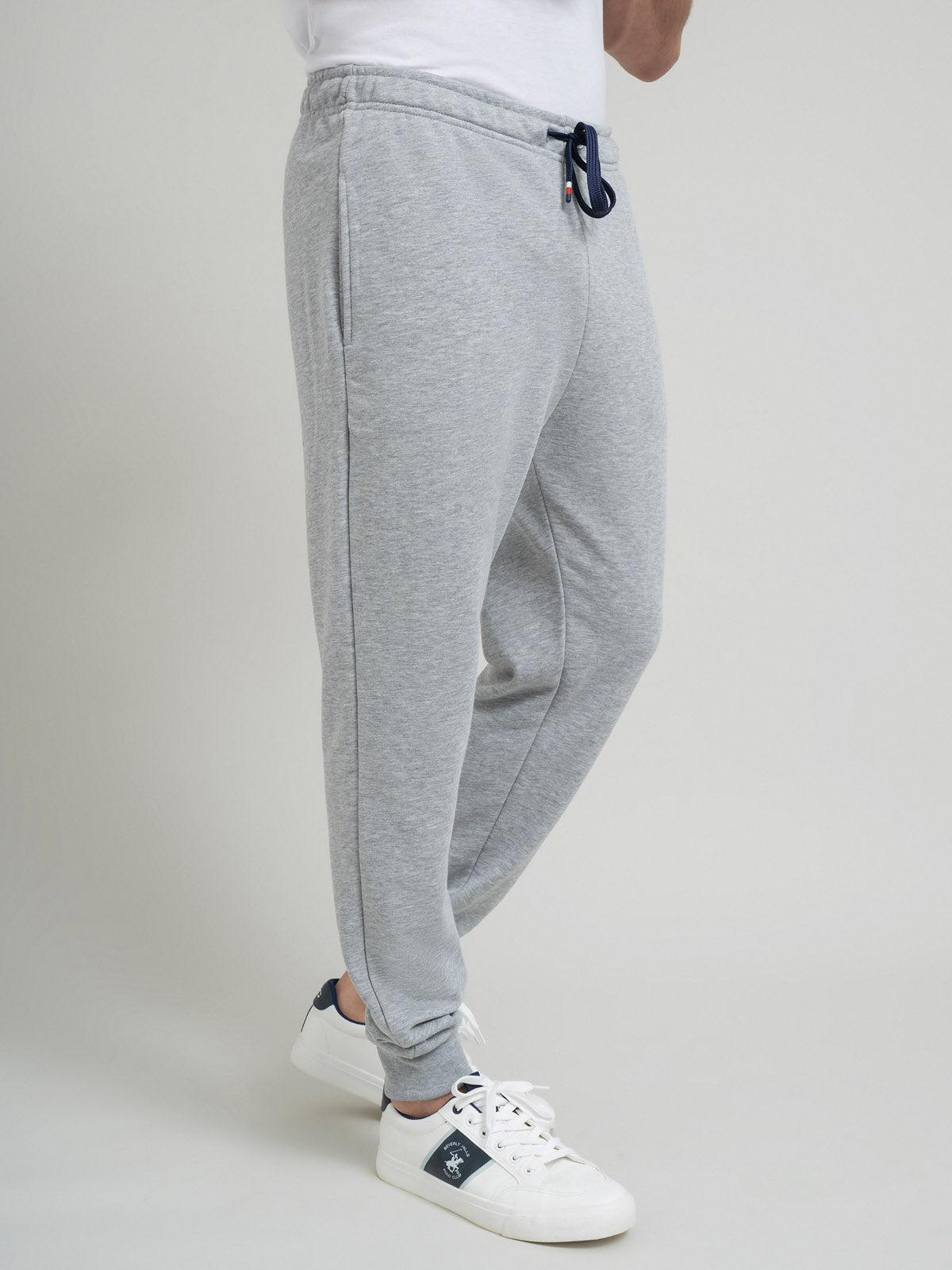 POLO PONY CONTRAST JOGGERS GREY MELANGE BEVERLY HILLS POLO CLUB