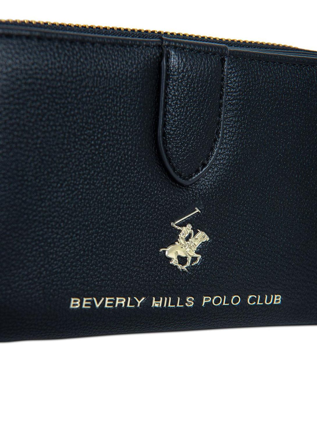 Beverly Hills Polo Club UK-POLO PONY LOGO ZIP WALLET BLACK