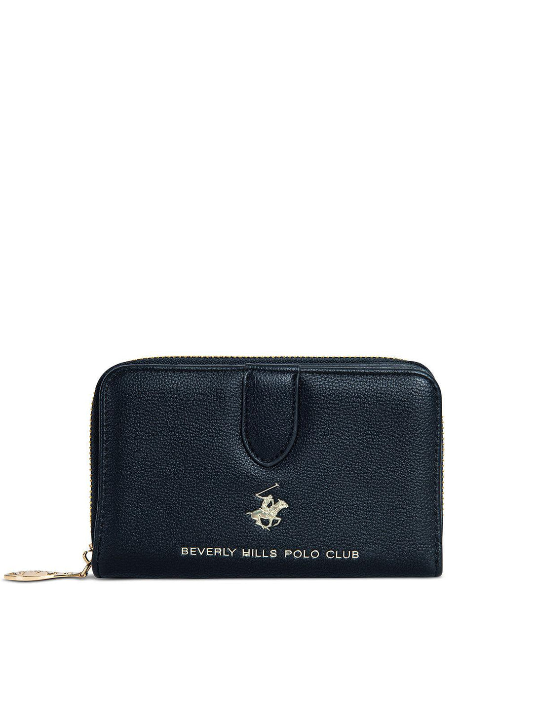 Beverly Hills Polo Club UK-POLO PONY LOGO ZIP WALLET BLACK