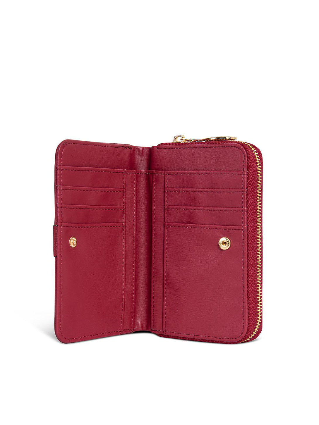 Beverly Hills Polo Club UK-POLO PONY LOGO ZIP WALLET BORDEAUX