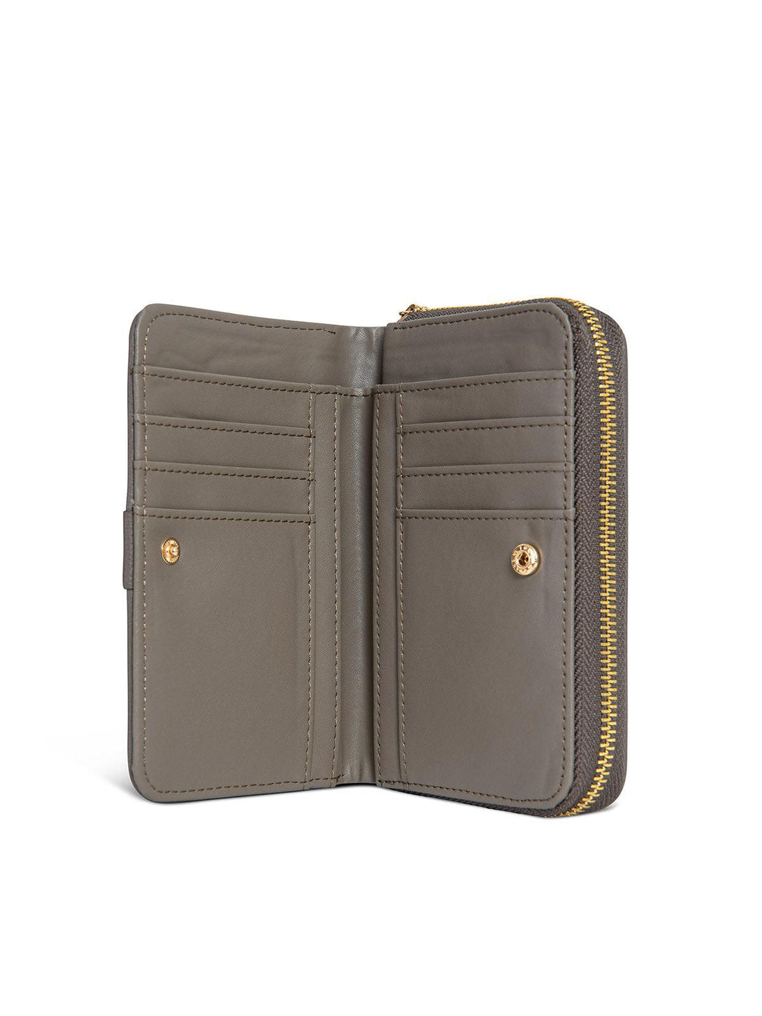 Beverly Hills Polo Club UK-POLO PONY LOGO ZIP WALLET TAUPE