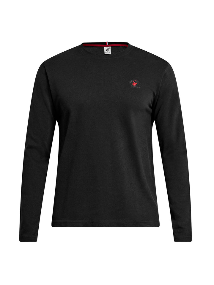Beverly Hills Polo Club UK-POLO PONY LS T-SHIRT BLACK