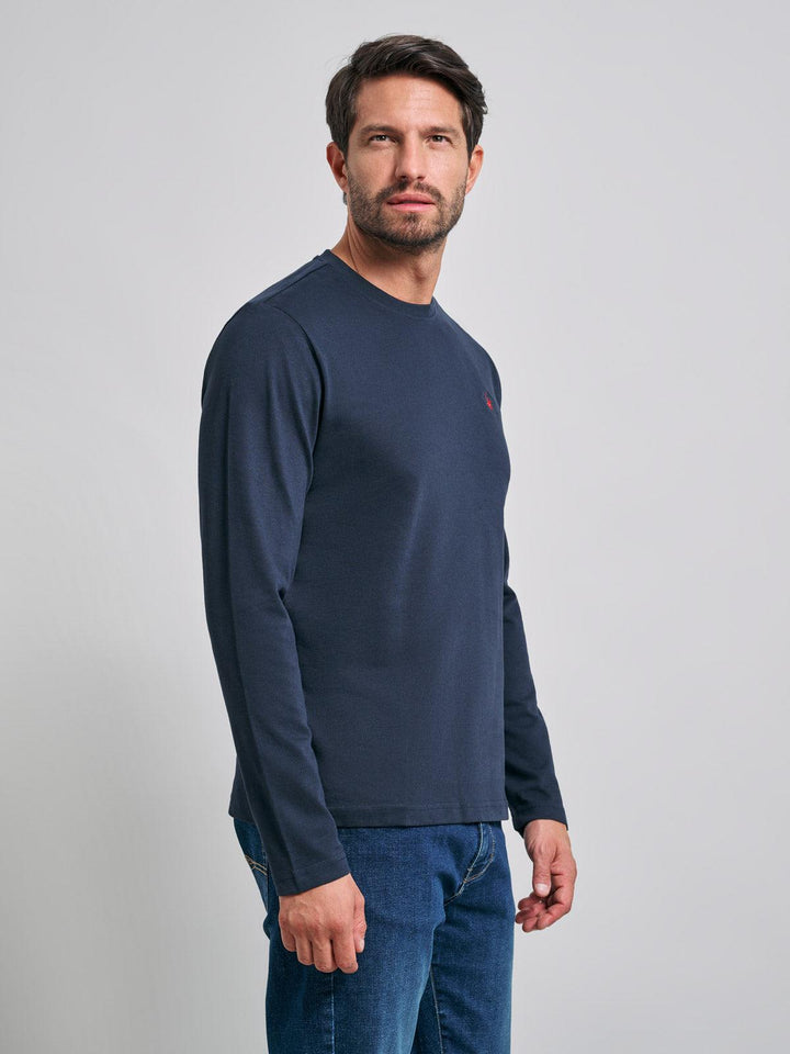 Beverly Hills Polo Club UK-POLO PONY LS T-SHIRT NAVY