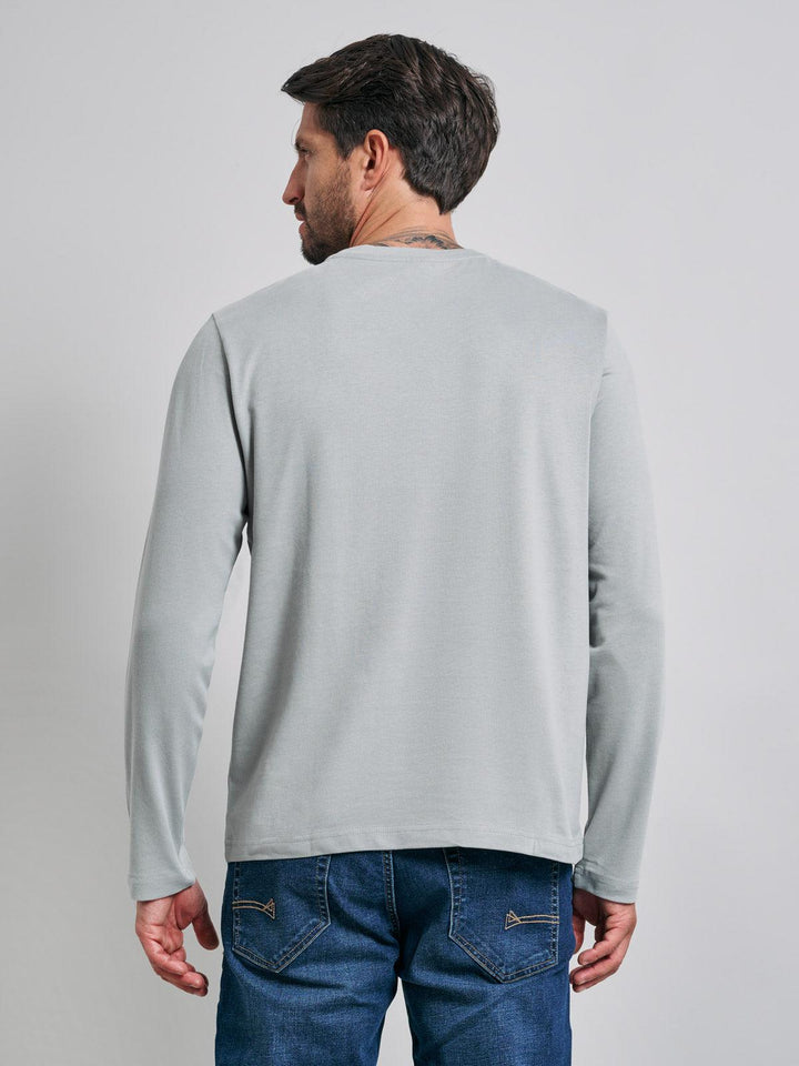Beverly Hills Polo Club UK-POLO PONY LS T-SHIRT STEEL GREY