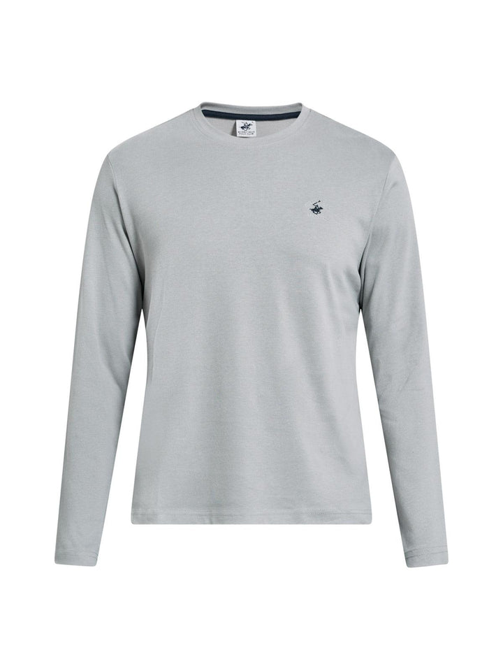 Beverly Hills Polo Club UK-POLO PONY LS T-SHIRT STEEL GREY