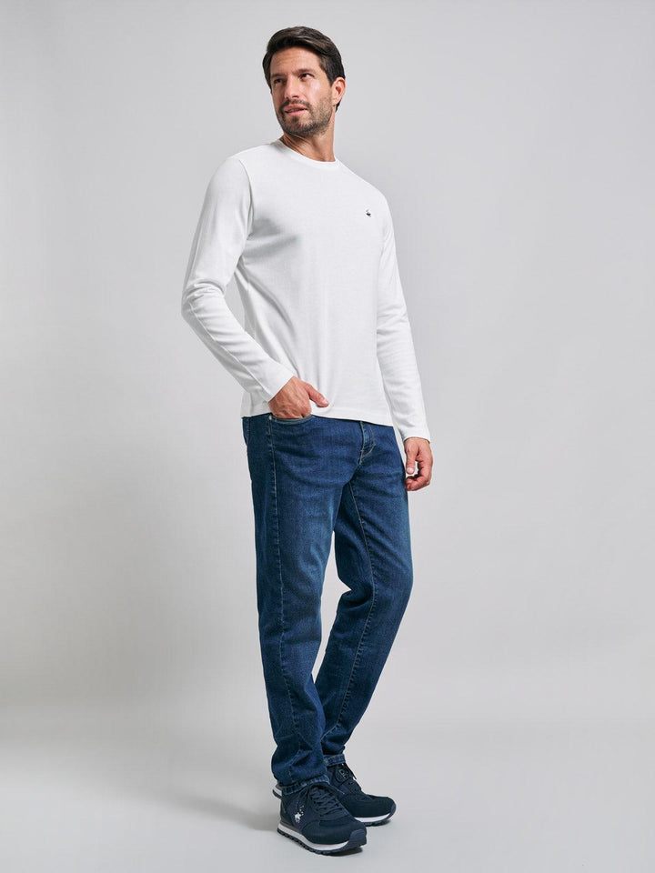 Beverly Hills Polo Club UK-POLO PONY LS T-SHIRT WINTER WHITE