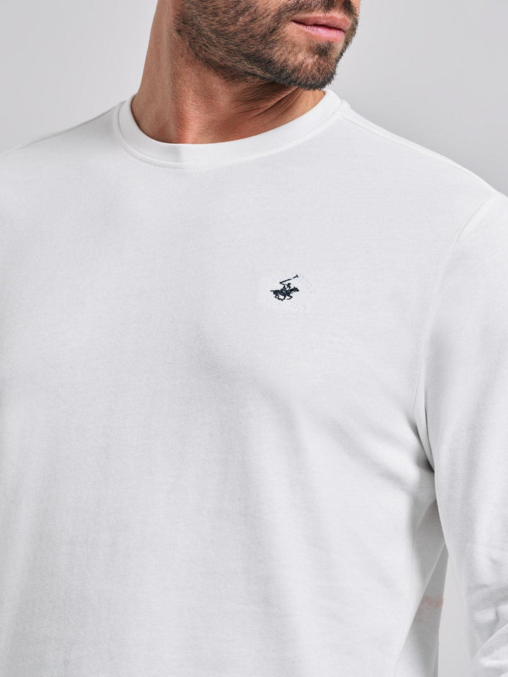 Beverly Hills Polo Club UK-POLO PONY LS T-SHIRT WINTER WHITE