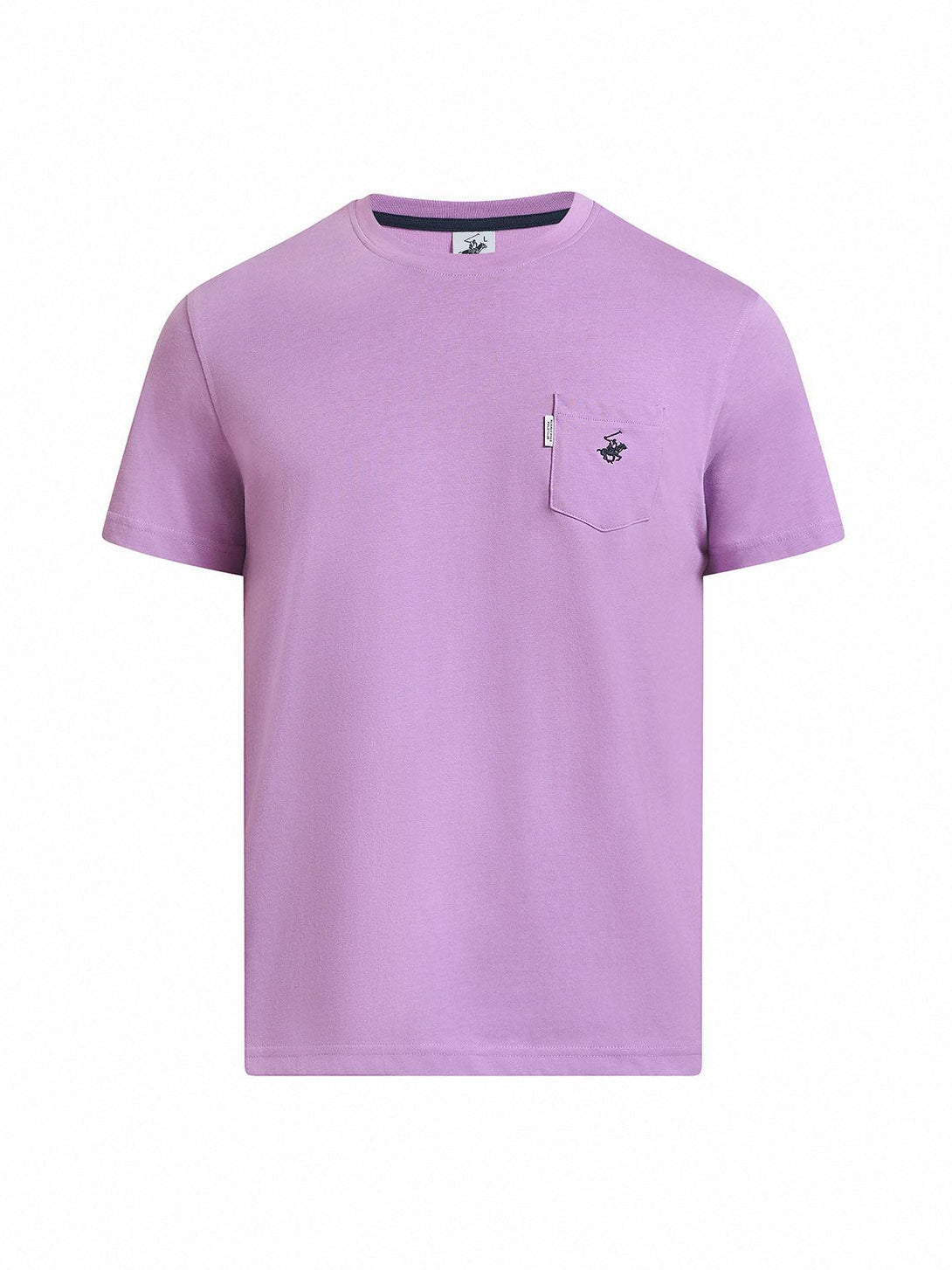 Beverly Hills Polo Club UK-POLO PONY POCKET T-SHIRT LILAC