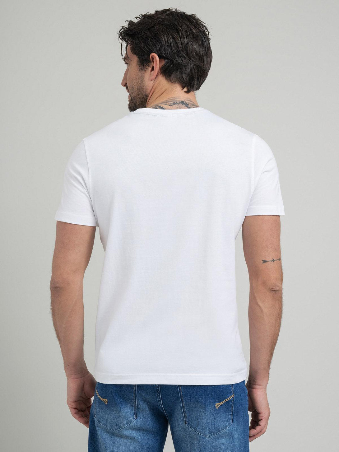 Beverly Hills Polo Club UK-POLO PONY POCKET T-SHIRT WHITE