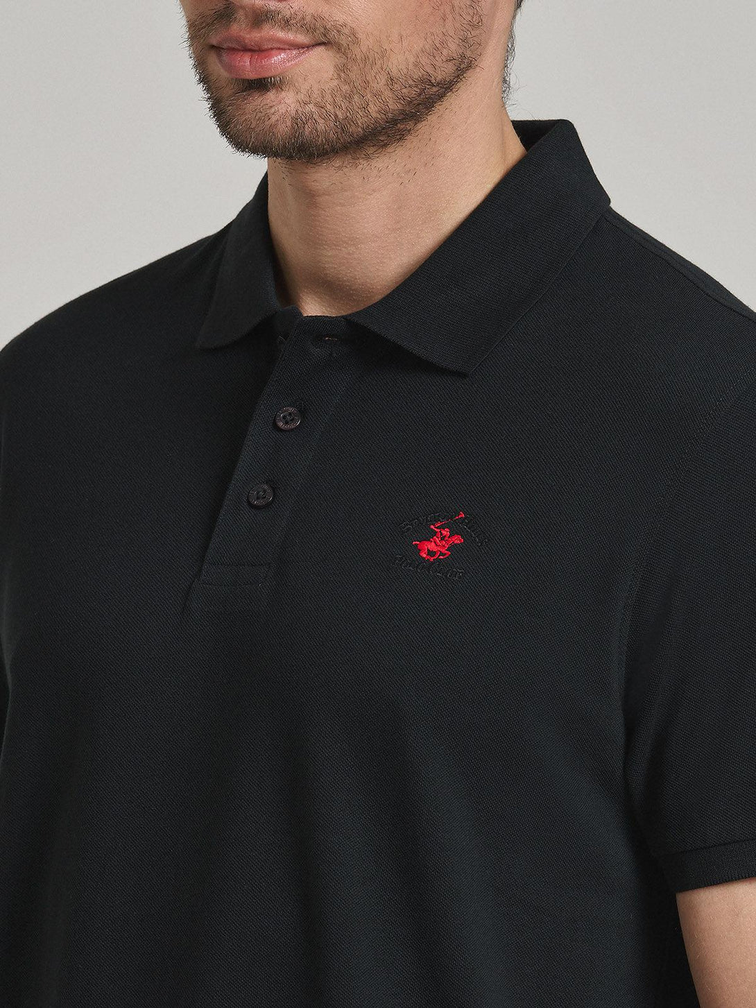 Beverly Hills Polo Club UK-POLO PONY POLO SHIRT BLACK