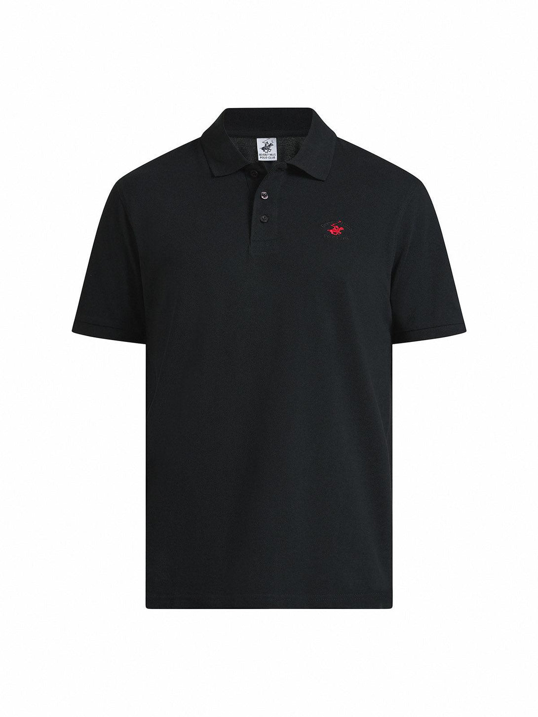 Beverly Hills Polo Club UK-POLO PONY POLO SHIRT BLACK