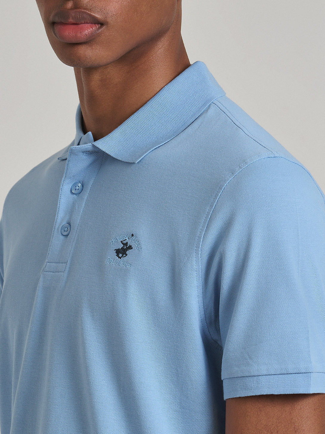 Beverly Hills Polo Club UK-POLO PONY POLO SHIRT BLUE SKY