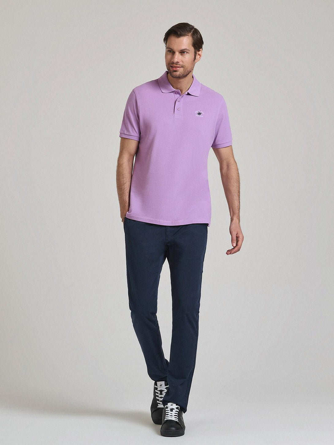 Beverly Hills Polo Club UK-POLO PONY POLO SHIRT LILAC